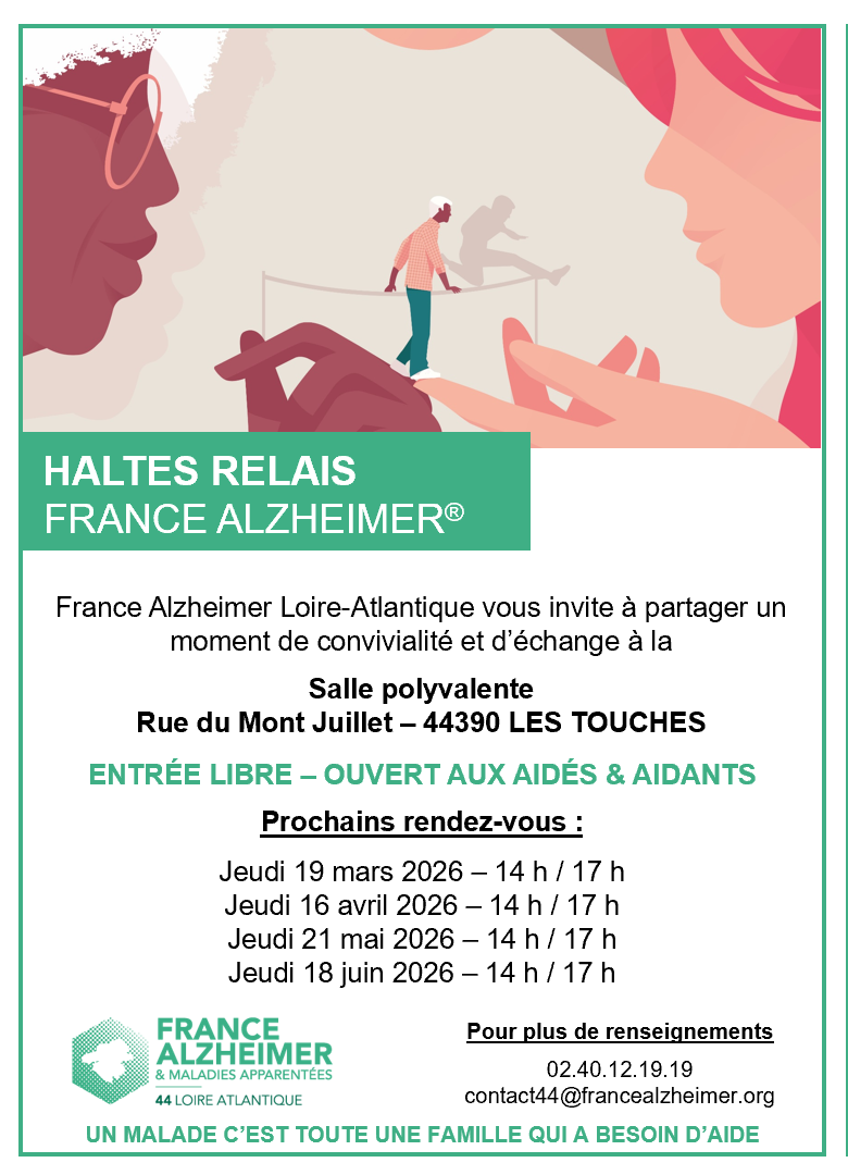 HALTES RELAIS FRANCE ALZHEIMER - LES TOUCHES